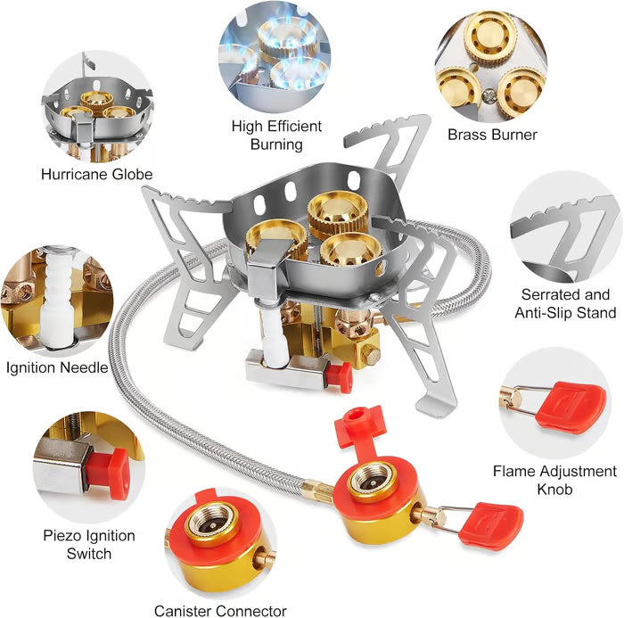 🔥Hot Sale🌟12800W Windproof Camping Stove, Camping Gas Stove