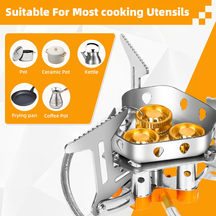 🔥Hot Sale🌟12800W Windproof Camping Stove, Camping Gas Stove