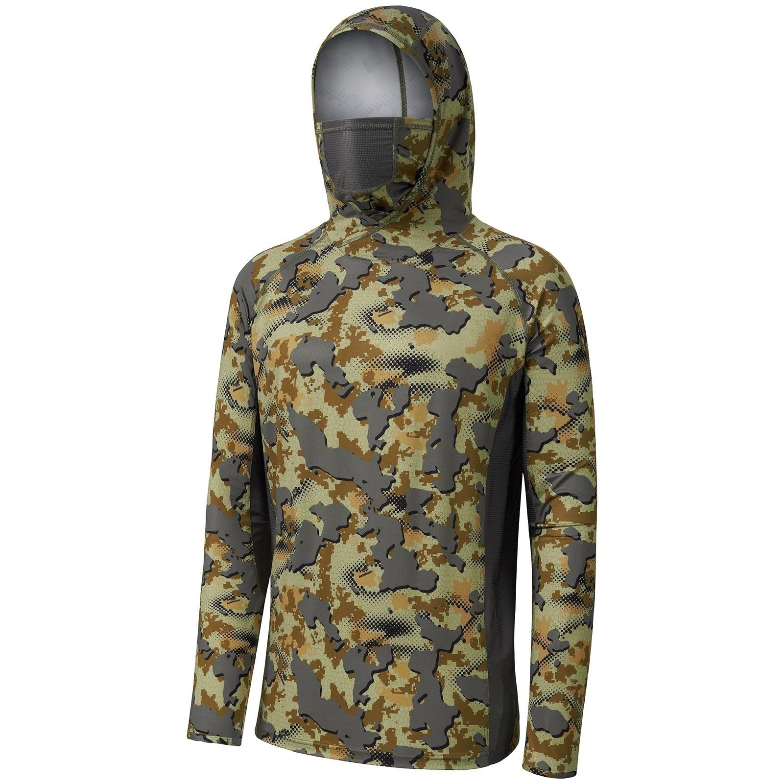🎁Last Day Promotion 49% OFF🔥UPF 50+ Men's Hunting Shirts with Mask Long Sleeve Camo Fishing Hoodie
