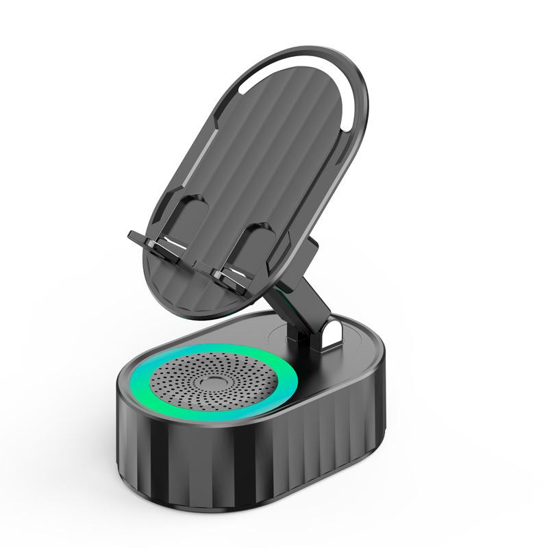 5in1 Wireless Speaker Cell Phone Stand with Bluetooth/Induction Audio & Atmosphere Light/Power Bank