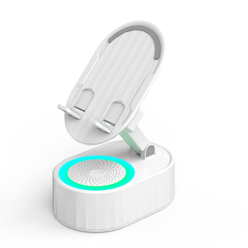 5in1 Wireless Speaker Cell Phone Stand with Bluetooth/Induction Audio & Atmosphere Light/Power Bank