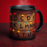Mindflayer Mug 🧠☕ Temperature-Activated “Upside Down” Lights Ceramic Cup 👻✨