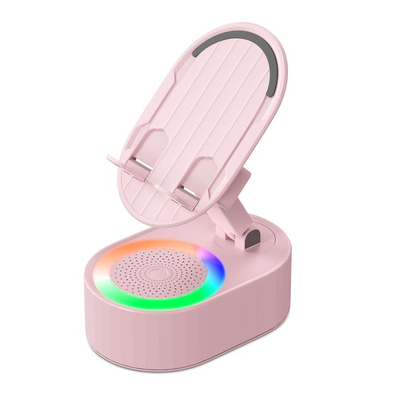 5in1 Wireless Speaker Cell Phone Stand with Bluetooth/Induction Audio & Atmosphere Light/Power Bank