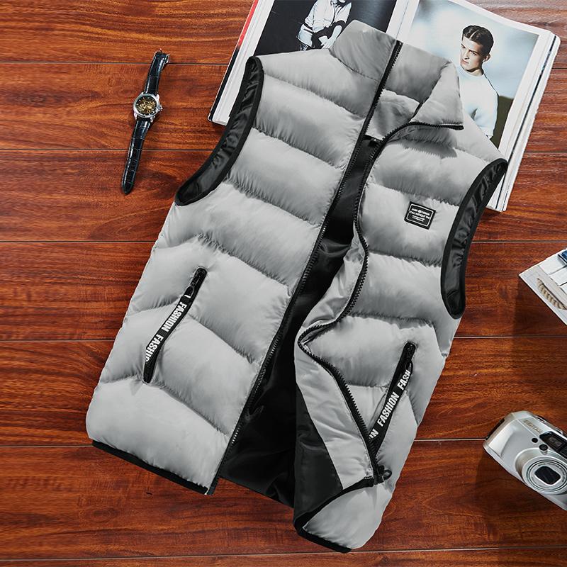 Men's Thickened Warm Sleeveless Vest - Black Full-Zip Stand Collar Ideal for Winter Workouts Parties & Daily Wear Perfect Gift for Husbands Sons Cold-Resistant Durable Activewear Minimalist High-Quality Fabric winter vest Menswear Love