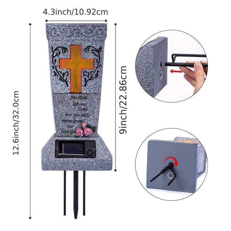 ✨Solar Cemetery Grave Vase with LED💐