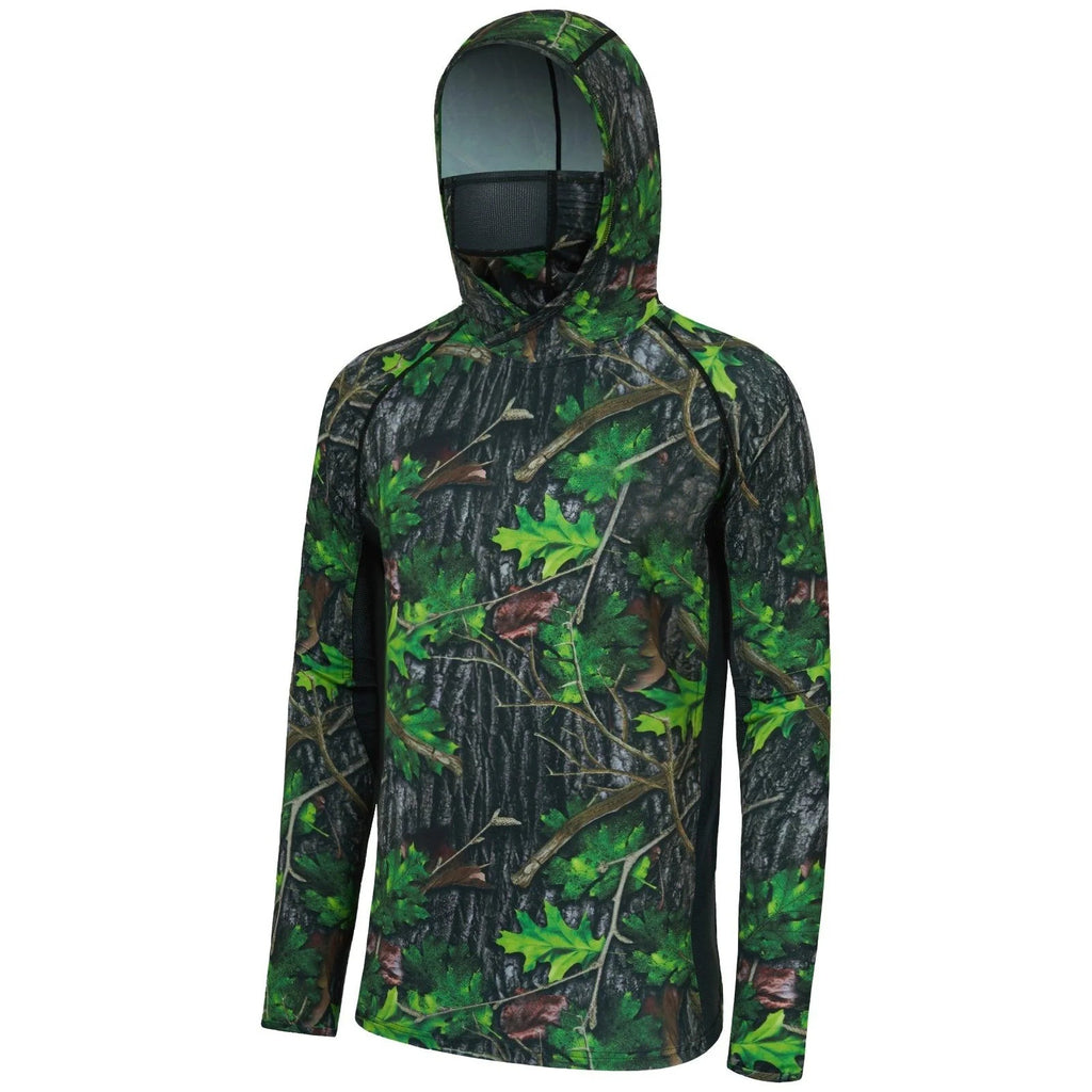 🎁Last Day Promotion 49% OFF🔥UPF 50+ Men's Hunting Shirts with Mask Long Sleeve Camo Fishing Hoodie