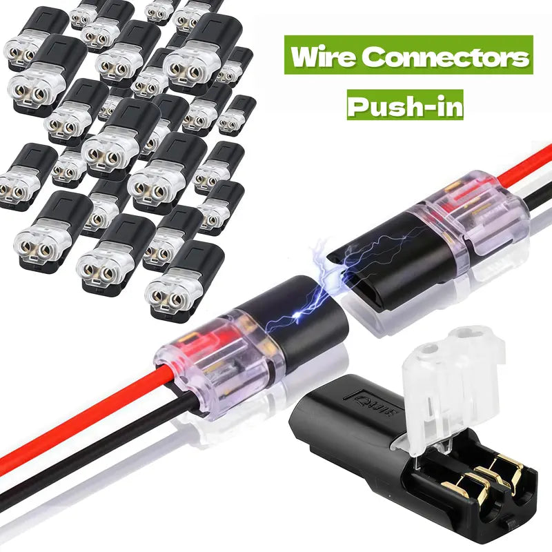 🔌Solderless Wire Connector – Compact Plug for LED Strips & 18–22 AWG Cables