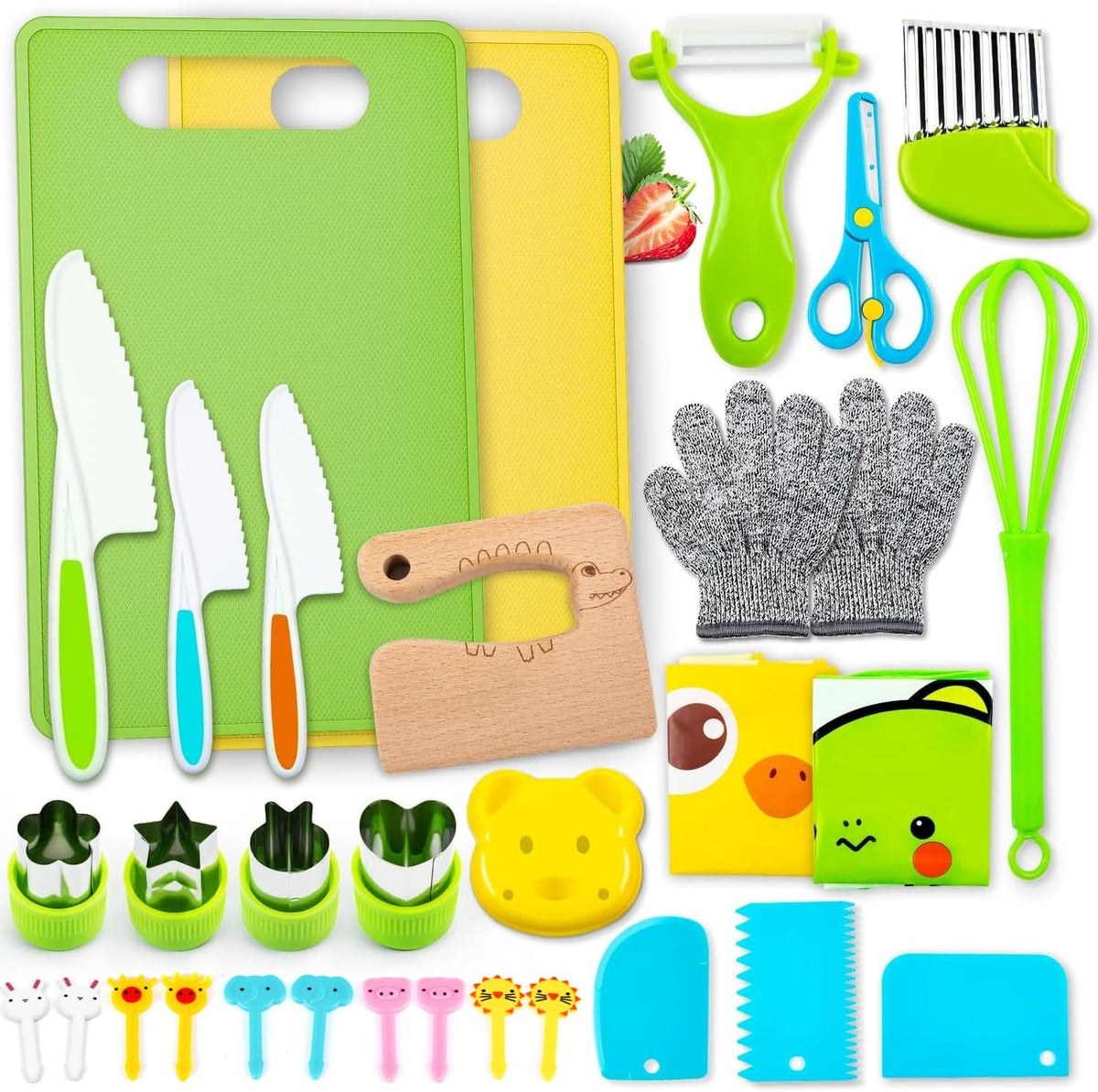 👶 32 Pcs Kids Safe Kitchen Knife Set | Veg/Fruit/Cheese Knives 🧀
