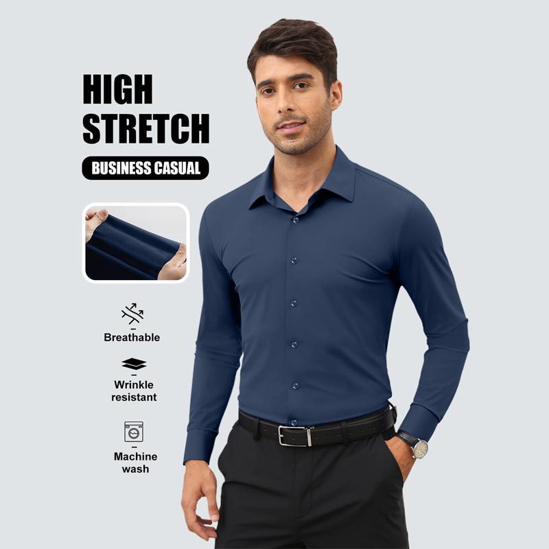 Men's 16-Way Stretch Slim Fit Dress Shirt