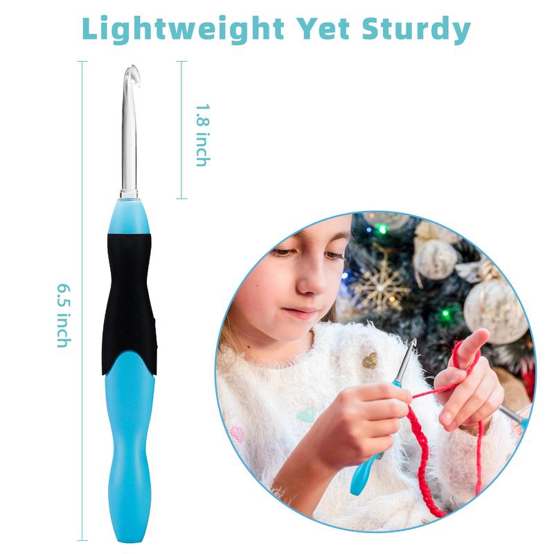 Votris Light Up Crochet Hook Set 11 in 1 🧶