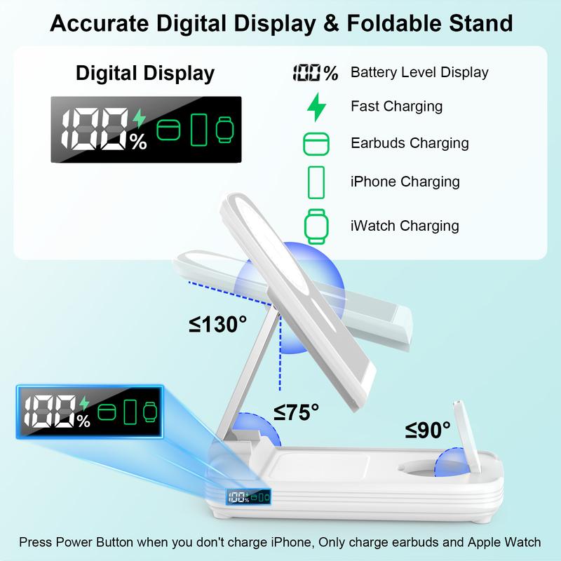 ⌚🎧3-in-1 Foldable Wireless Power Bank📱