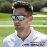UV Polarized Sunglasses for Men, Lightweight Sunglasses with UV Protection for Golf, Golf Accessories for Man, Golf Gift
