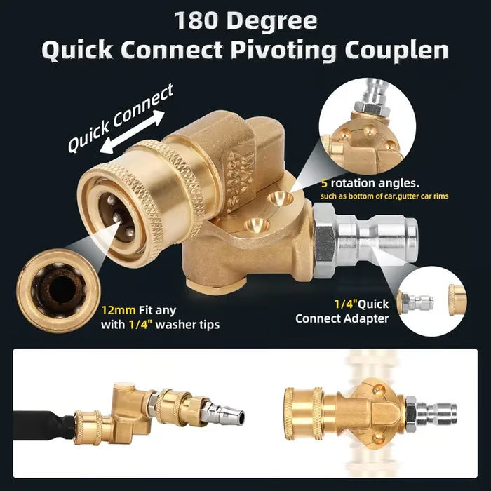 🚗 24" Radiator Cleaning Wand with 180° Quick Coupler