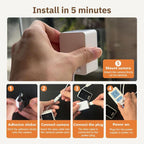 K Window Camera,2.4GHz WiFi Indoor Cameras for Home Security with ChromaMax Al Color Night Vision