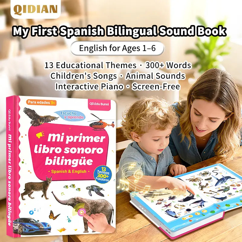 📚 Bilingual Sound Book | Interactive Educational Toy for Kids 1–6