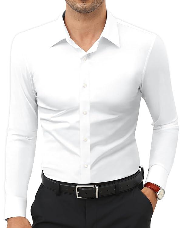 Men's 16-Way Stretch Slim Fit Dress Shirt