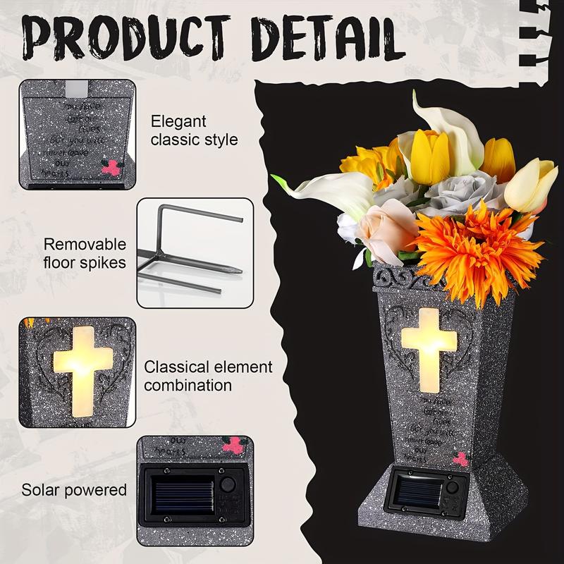 ✨Solar Cemetery Grave Vase with LED💐