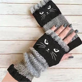 ✨This Week's Special Price $9.99❄️Women's Knitted Fingerless Gloves with Cute Cat