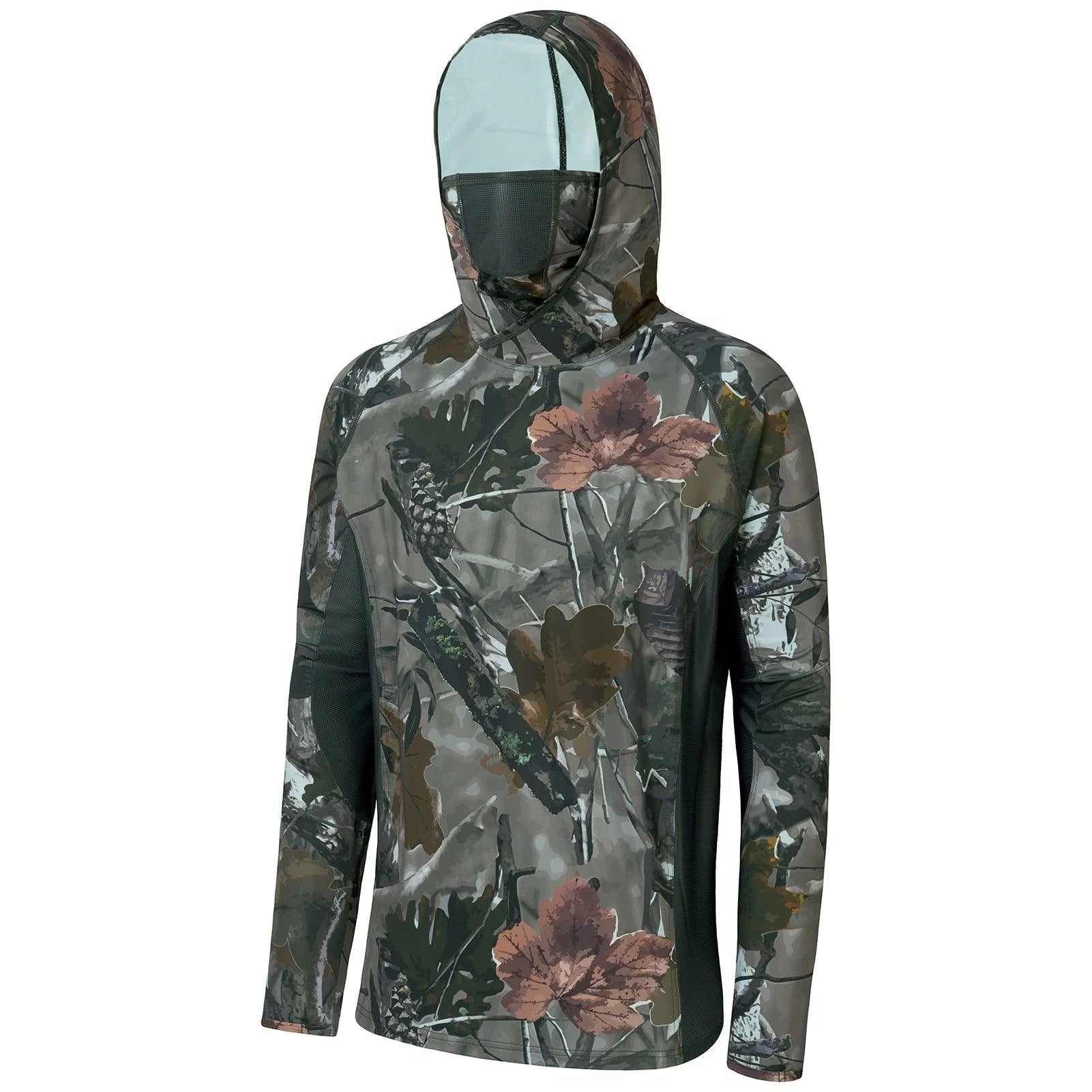 🎁Last Day Promotion 49% OFF🔥UPF 50+ Men's Hunting Shirts with Mask Long Sleeve Camo Fishing Hoodie