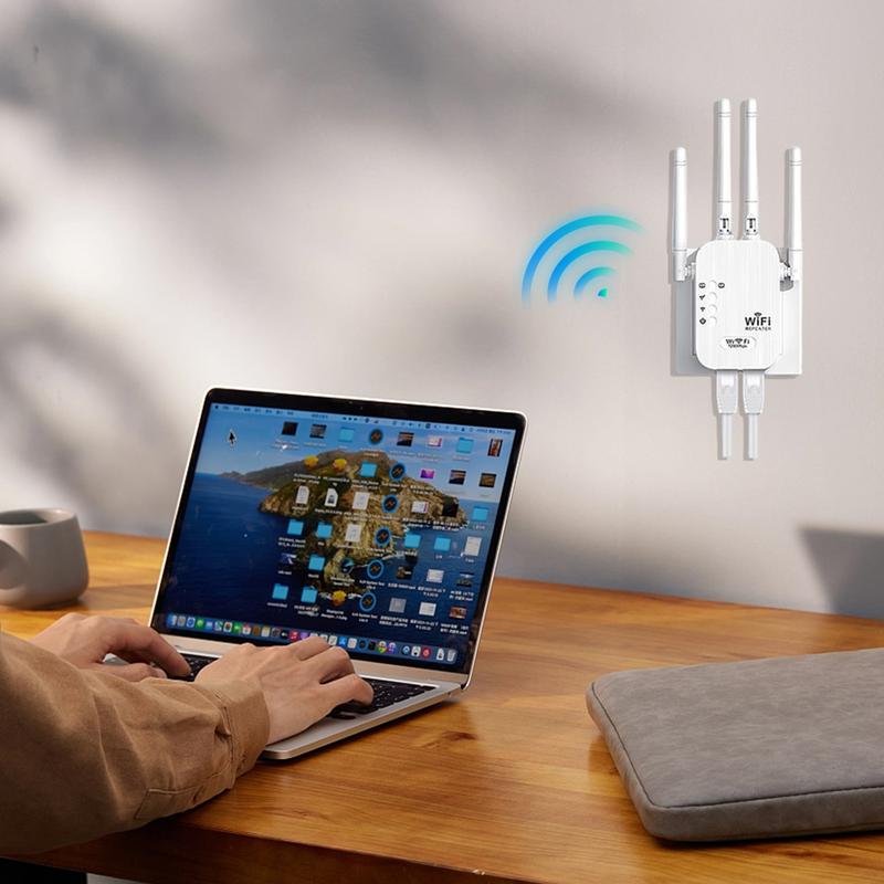 WiFi Extender 2025, 1200Mbps Dual Band (5GHz/2.4GHz) Signal Booster, Covers 10,000 sq. ft & 50 Devices, Repeater with Ethernet Port for Home
