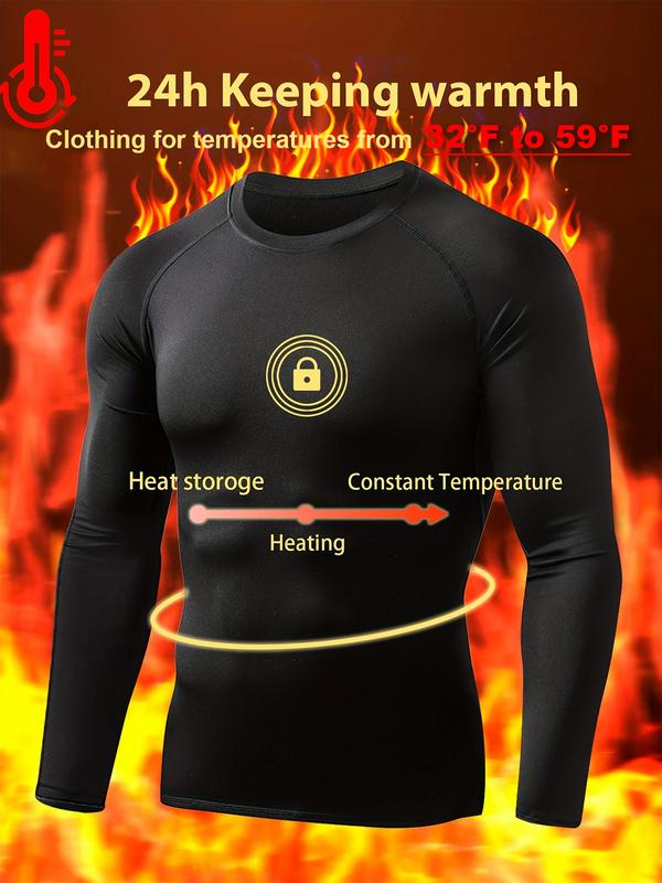 Men's 5-Pack Thermal Compression Shirts 💪❄️ Fleece-Lined Athletic Base Layer