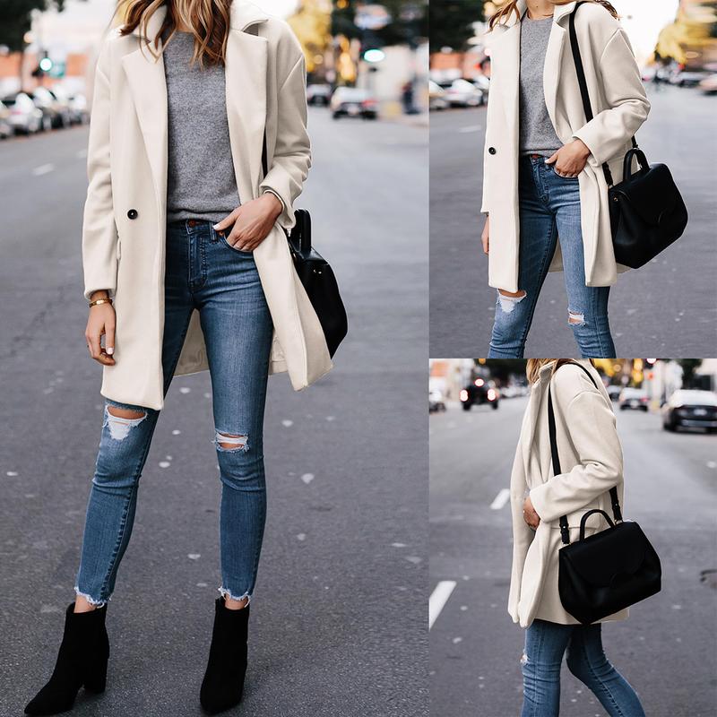 🧥Women's Notched Lapel Wool Coat✨