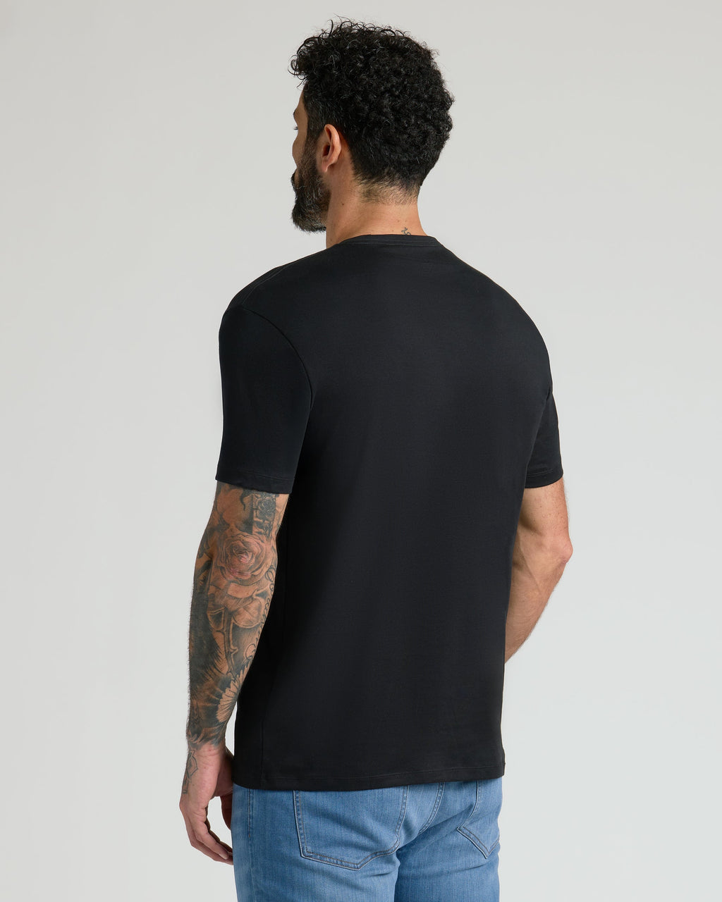 Black & White Pima Crew Neck 4-Pack