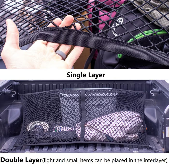 🔥Last Day Sale 49% OFF-Highly Elastic Cargo Net Truck Bed Cargo Mesh Organizer
