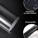 20" x 10FT / 50CM*300CM Gloss Carbon Fiber Car Wrap Vinyl Bubble Free Air Release Adhesive Car Wrap Film Roll Automotive DIY Decals With Installation Tools
