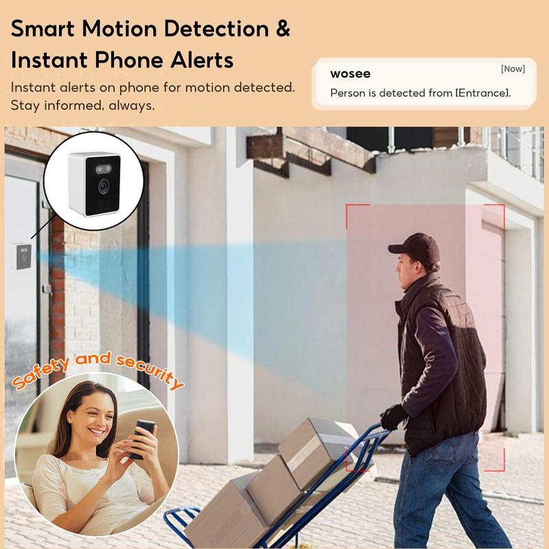 K Window Camera,2.4GHz WiFi Indoor Cameras for Home Security with ChromaMax Al Color Night Vision