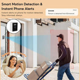 K Window Camera,2.4GHz WiFi Indoor Cameras for Home Security with ChromaMax Al Color Night Vision