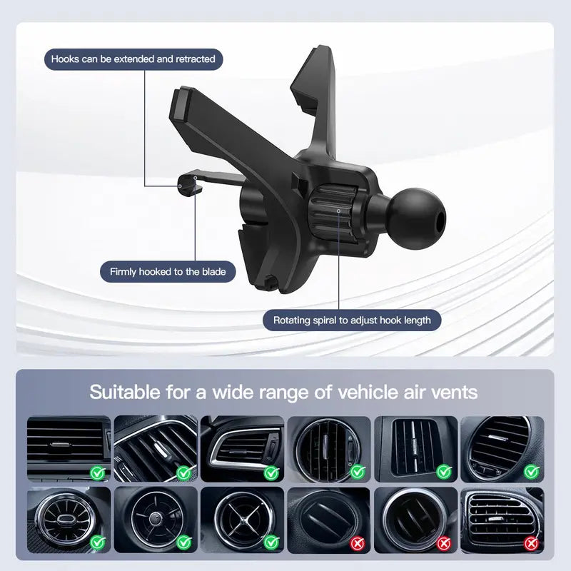 15W Wireless Fast-Charging Car Phone Mount for Foldable & Regular Smartphones