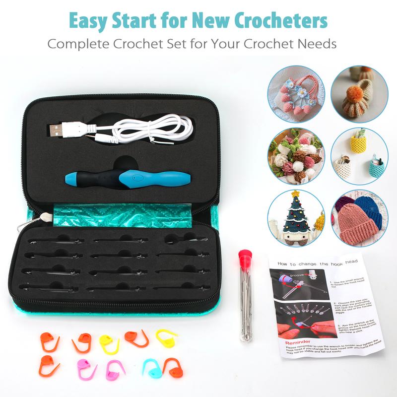 Votris Light Up Crochet Hook Set 11 in 1 🧶