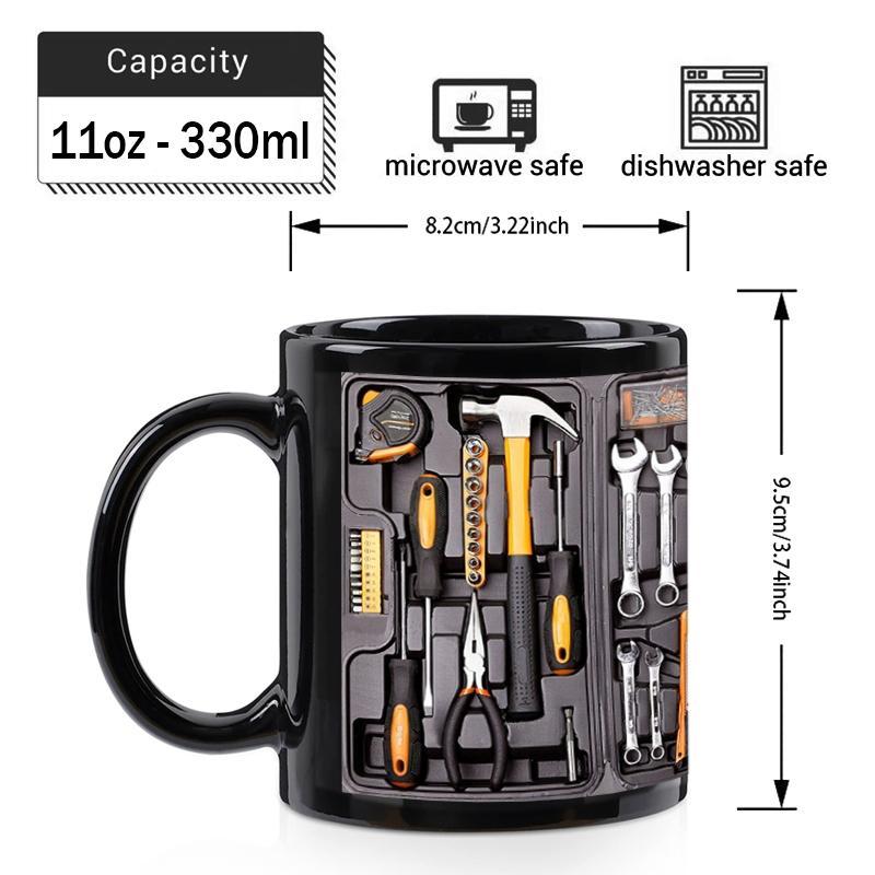 🤣Creative Funny Coffee Mug | Mechanic Toolbox Pattern Design🛠️