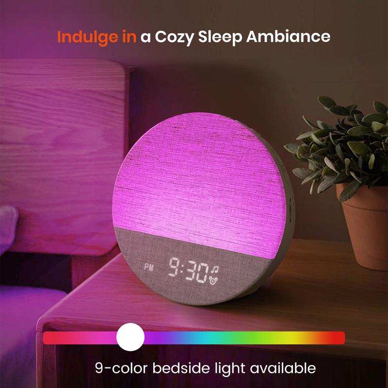 🌟 Sunrise Alarm & Sound Machine | Bedroom Decor Clock ⚡