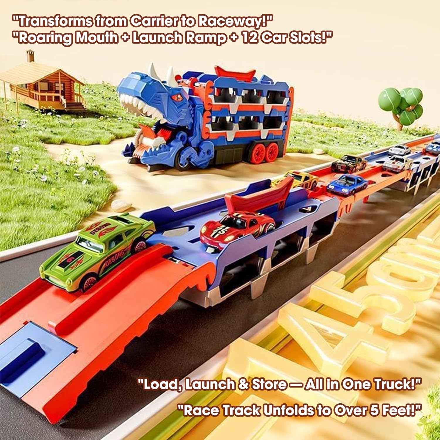 🚚 RoarRacer 3-in-1 Dinosaur Transport Truck 🦖