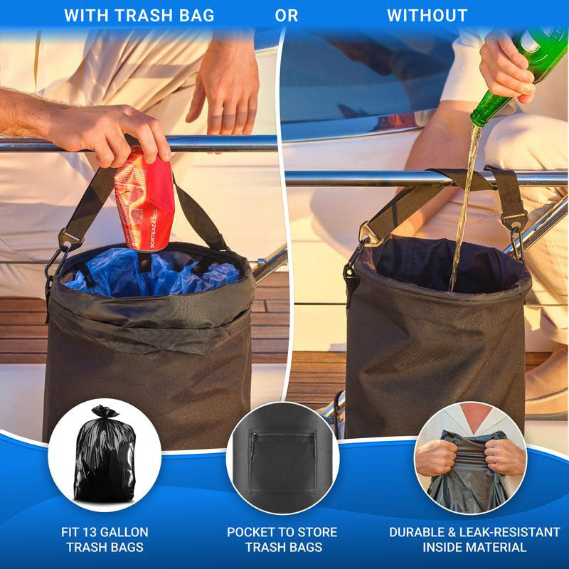 🚮 Boat Trash Can - 100% Odor & Leak Resistant ⛵