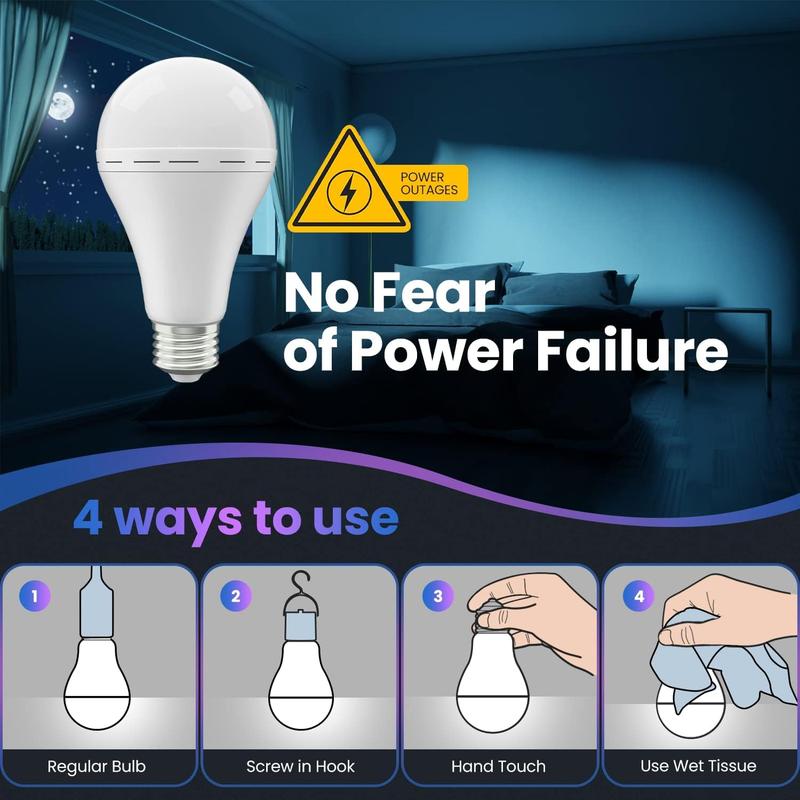 Rechargeable Emergency Light Bulbs 💡