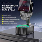 5in1 Wireless Speaker Cell Phone Stand with Bluetooth/Induction Audio & Atmosphere Light/Power Bank