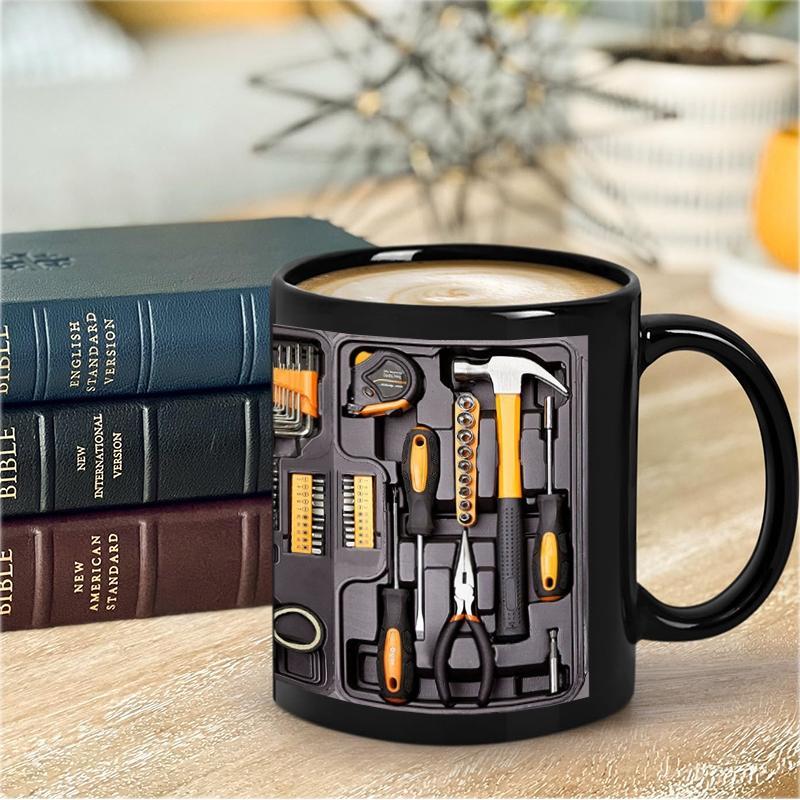 🤣Creative Funny Coffee Mug | Mechanic Toolbox Pattern Design🛠️