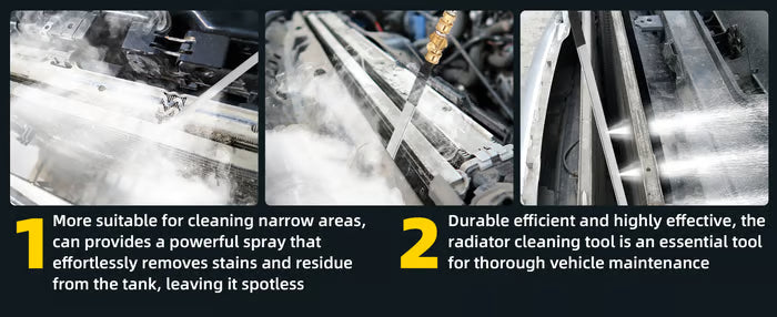 🚗 24" Radiator Cleaning Wand with 180° Quick Coupler