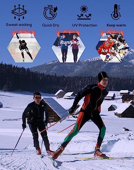 Men's 5-Pack Thermal Compression Shirts 💪❄️ Fleece-Lined Athletic Base Layer