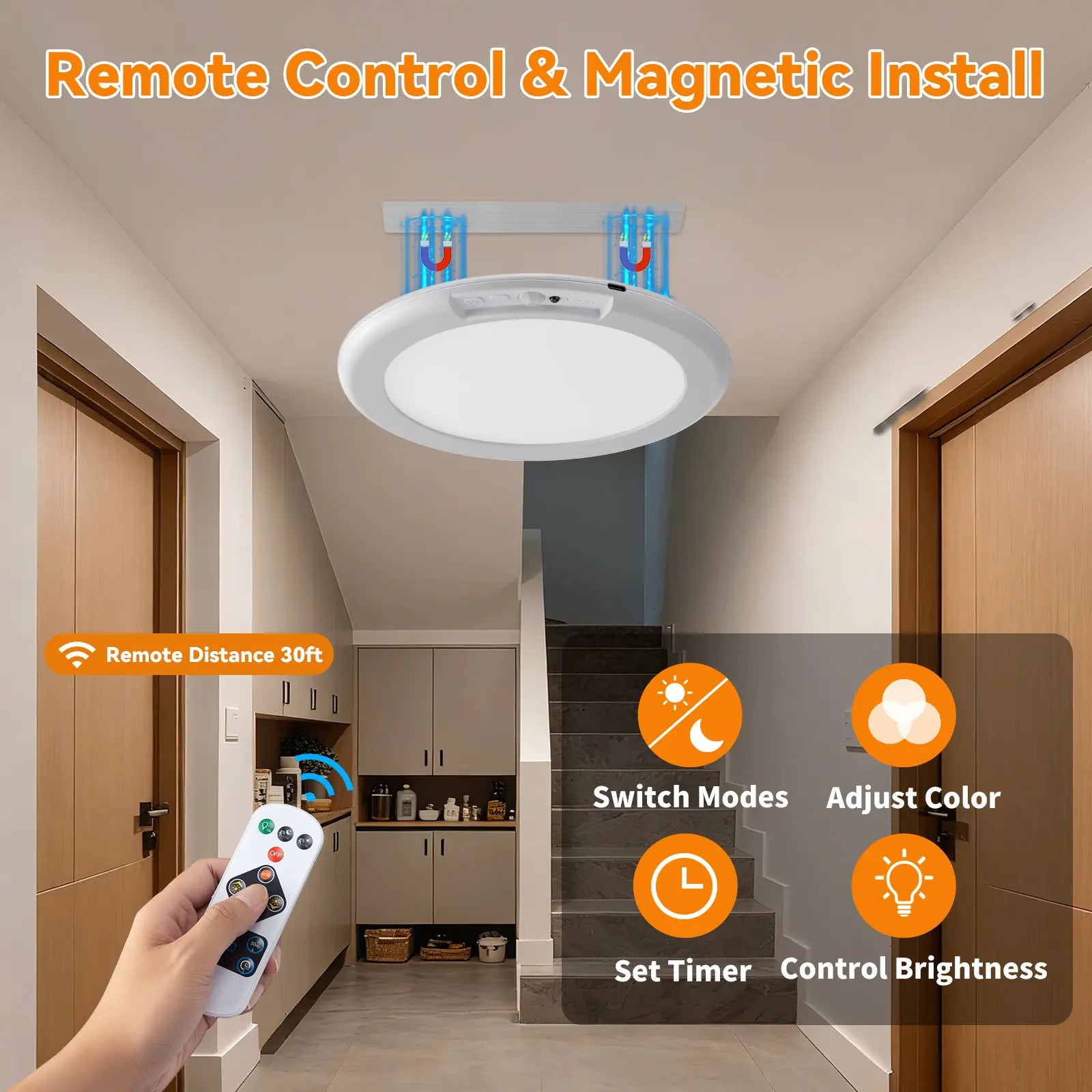 🔋Rechargeable Motion Sensor LED Ceiling Light