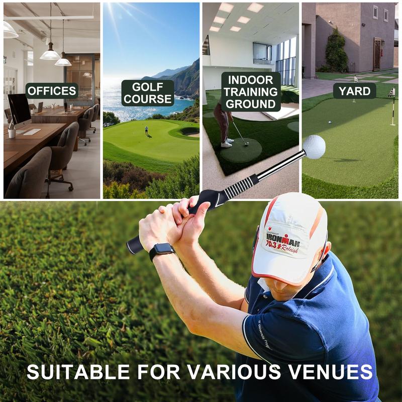 🏌️‍♂️Retractable Golf Swing Trainer – Click Sound Tempo & Grip Aid🎯