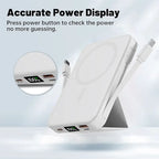 Magnetic Wireless Power Bank 10000mAh 22.5W PD Fast Charging phone holder LED Display Portable Charger with Stand