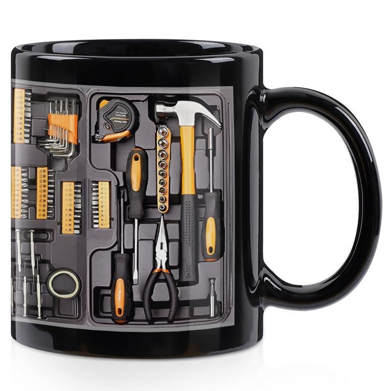 🤣Creative Funny Coffee Mug | Mechanic Toolbox Pattern Design🛠️
