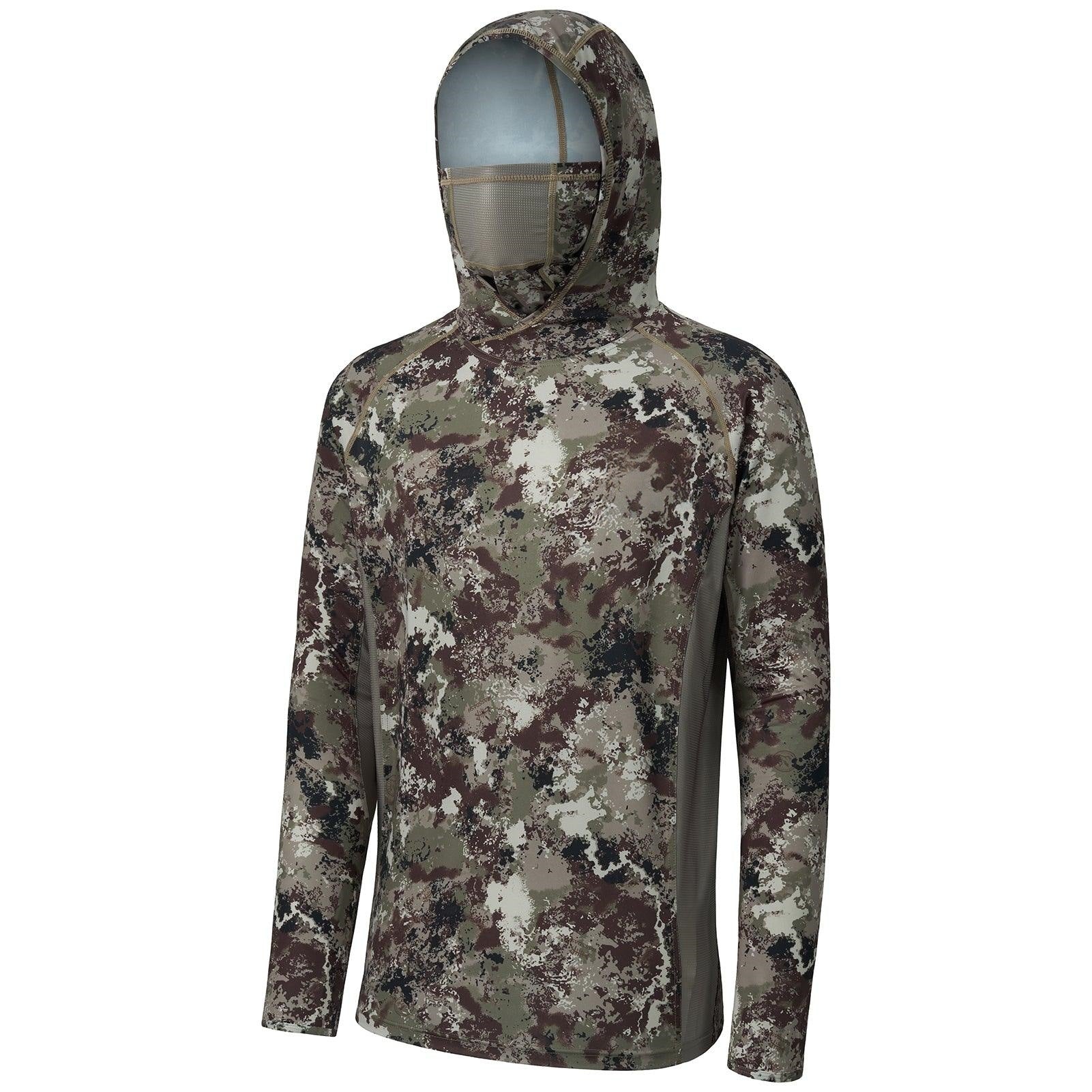 🎁Last Day Promotion 49% OFF🔥UPF 50+ Men's Hunting Shirts with Mask Long Sleeve Camo Fishing Hoodie