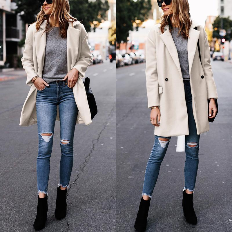 🧥Women's Notched Lapel Wool Coat✨