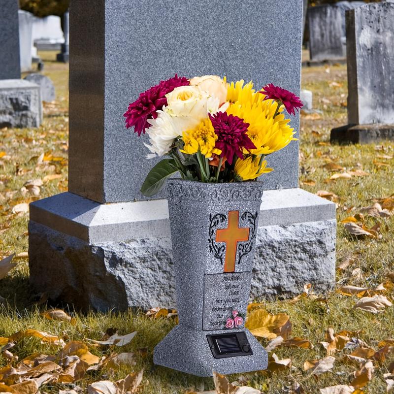 ✨Solar Cemetery Grave Vase with LED💐