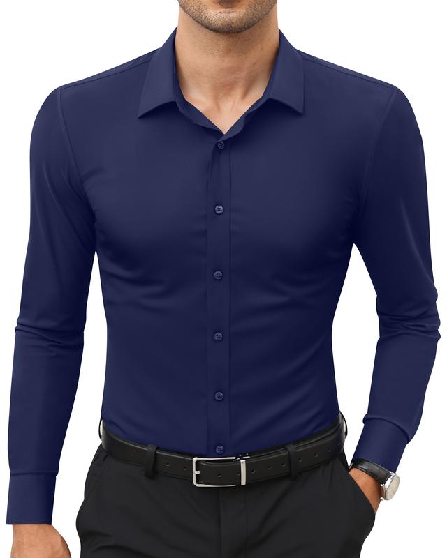 Men's 16-Way Stretch Slim Fit Dress Shirt